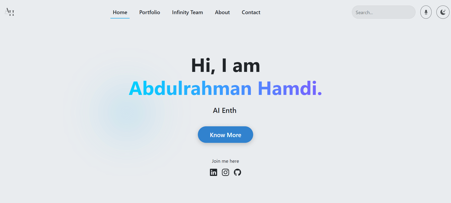 Personal Portfolio & Infinity Team Platform